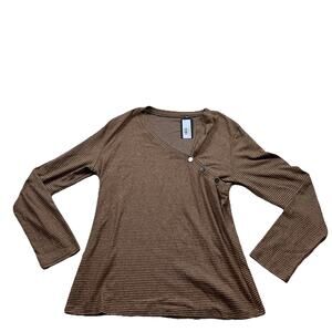 Unbranded Womens 2XL Brown Striped Sweater